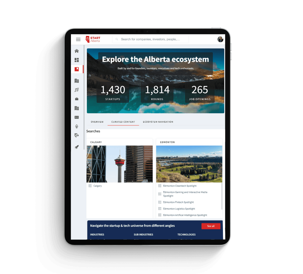 Start Alberta deal flow database